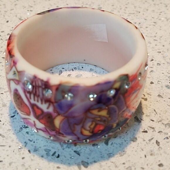 REALLY CHIC ARTSY ENAMEL BRACELET CRYSTALS - Picture 4 of 6